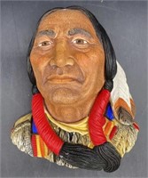 Sitting Bull Chalkware - Signed by Artist