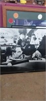 Framed Picture Paul newman "the hustler" 37inx27