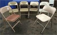 6 Metal Folding Chairs