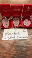 Waterford crystal ornaments 86, 87, 88