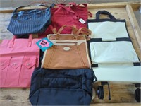 Versatile Rolling Fold-Up Shopping Bag, 5 Purses