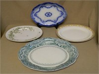 Flow Blue, Transferware and Porcelain Platters.