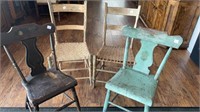 4 nice old chairs for restoration, display or