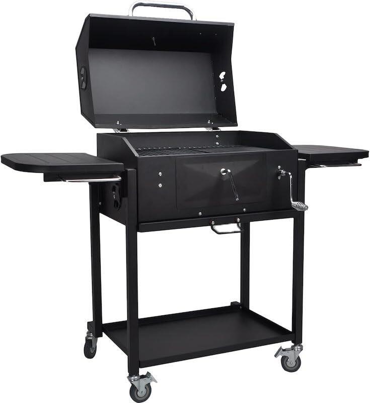 CRYSTAL FIT 24" Charcoal Grill Cooking Smoker