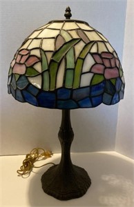 Tiffany Style Floral Stained Glass Table Lamp,