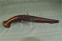 Antique French flintlock 50cal pistol, 9.75" barre