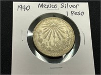 1940 Mexico Silver 1 Peso
