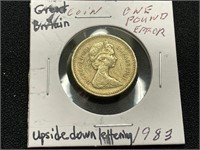 1983 Great Britain One Pound Error Coin
