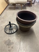 Umbrella stand and planters