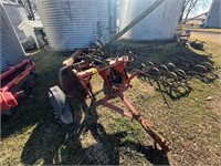 THREE BOTTOM PULL BEHIND CASE PLOW. NEEDS TIRES