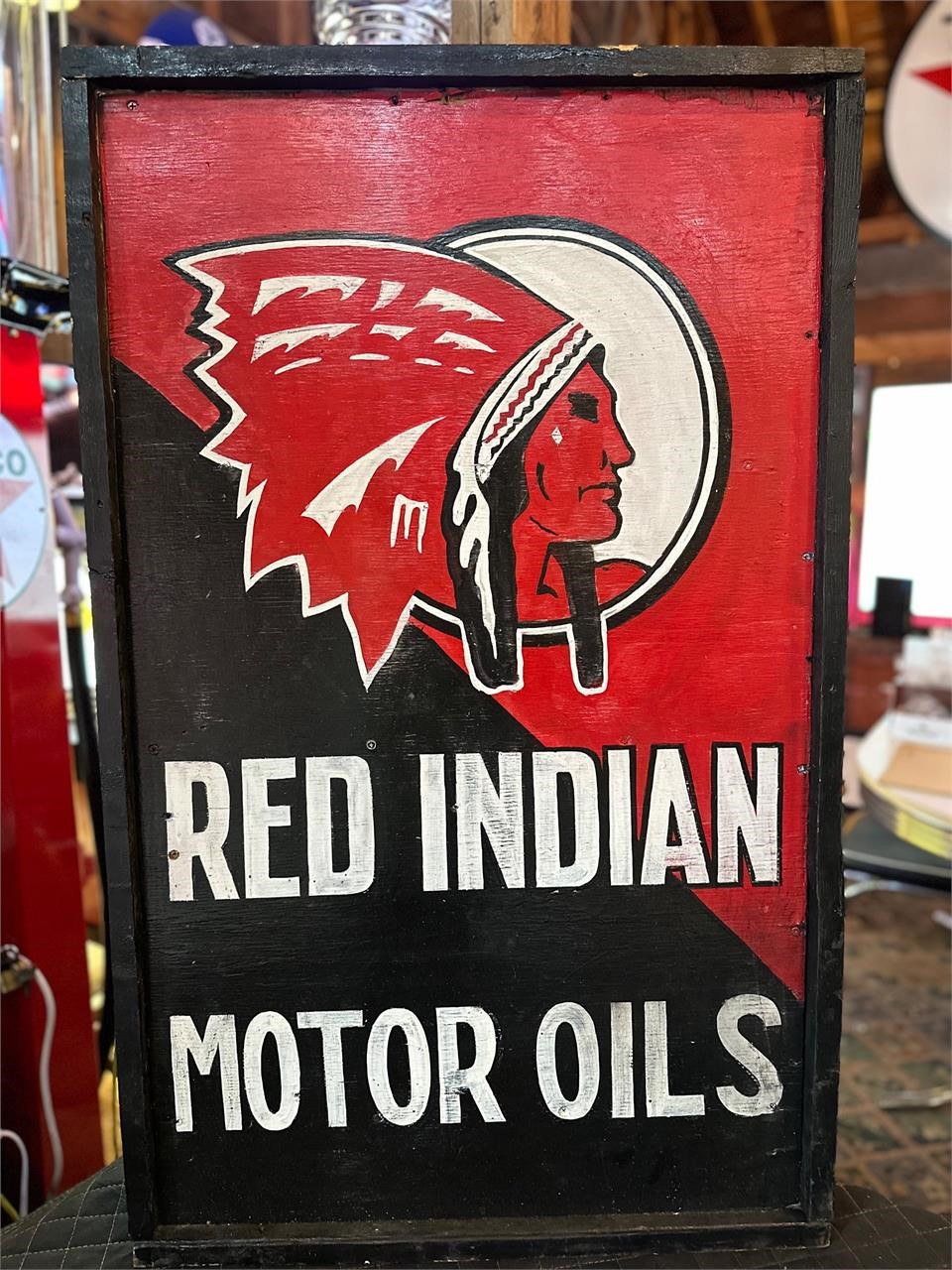 42 x 36” Wooden Red Indian Sign