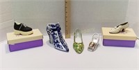 (5) Glass Shoes - Various Shapes & Sizes