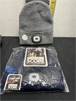 Night scope beanie and a light up beanie new