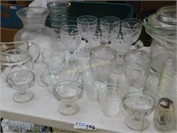 Cut Glassware Collection - Large Lot of Serving