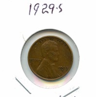 1929-S Lincoln Cent - Separated Wheat Stalks