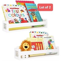 New Lot of 2 Satauko Wooden Floating Bookshelf for