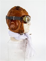 WWI Era US No 1-A Flight Helmet & Goggles