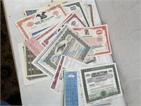 Old stock certificates