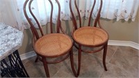 Pair of Wicker Topped Chairs