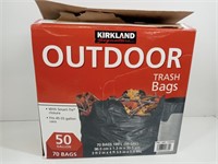 G) ~70ct 50 Gallon Outdoor Trash Bags - Black