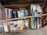 2 BOX LOT OF VHS TAPES