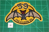 59th FIS Freicudan Du USAF Military Patch 1960s