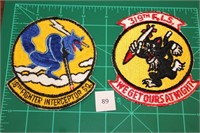 319th FIS; 18th FIS (2 Patches) USAF Military 1960