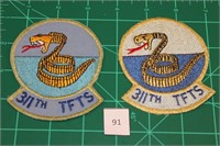 311th TFTS (2 Patches) USAF Military Patch 1970s
