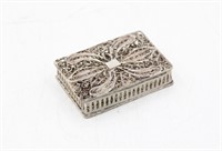 Vintage/Antique Victorian Filigree Pill Box