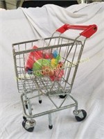 Child Shopping  Cart with Groceries