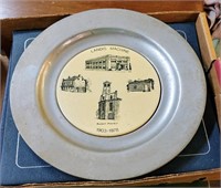 LANDIS MACHINE COMMEMORATIVE PEWTER PLATE 1970