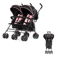 Volgo Twin Umbrella Stroller in Pink  Lightweight