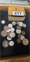 BOX OF FORIEGN COINS
