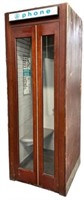 FULL-SIZE VINTAGE TELEPHONE BOOTH