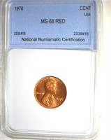 1976 Cent MS68 RD LISTS $4500