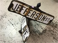 Metal Street Sign-Jefferson St & 14th Ave
