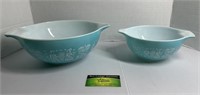 Pyrex ButterPrint Blue Princess mixing bowls