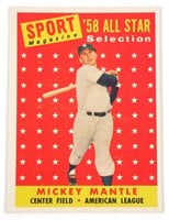 1958 TOPPS #487 MICKEY MANTLE CARD
