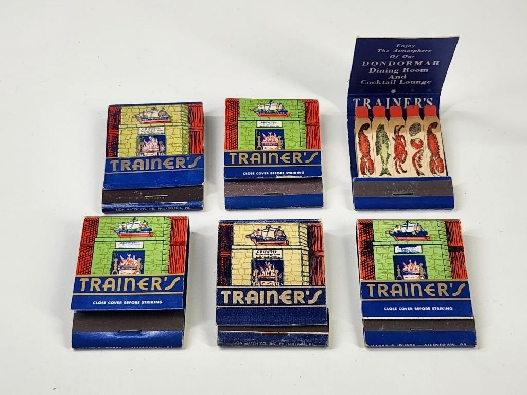 6) TRAINER'S ADVERTISING FEATURE MATCHBOOK