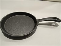 Cast iron pan measures 5 inches diameter 9 inches