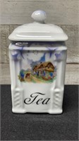 Victoria Lustre Ware Tea Canister 5.5" Tall