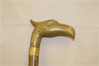 Brass Eagle head cane w/ brass bottom tip, screws