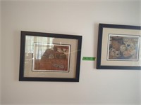 Pair Of Framed Prints As Shown. 22 X 18 Signed