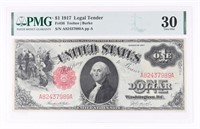 1917 US $1 RED SEAL LEGAL TENDER BANK NOTE
