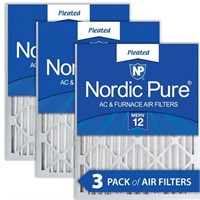 Qty 2 Nordic Pure 20x24 MERV 12 Air Filters 3 Pack
