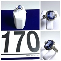 [F] Stamped 14K Gold Sapphire Ring [2.66g]
