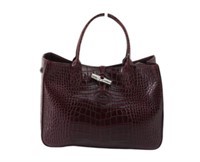 Longchamp Croc Embossed Handbag