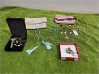 Assortment of Earrings, Necklace and Extras