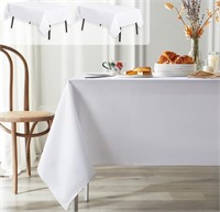 ($44) MYSKY HOME 2 Pack White Table Cloths