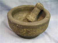 Antique morter and pestle set